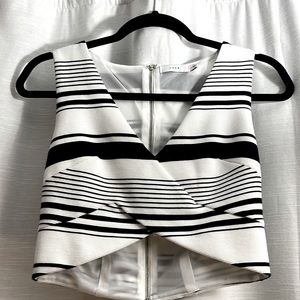 2 pc set crop top with midi skirt with slit